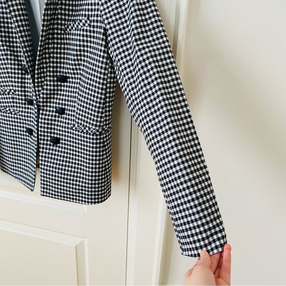 Veronica Beard Cottage Black/White Gingham Plaid Dickey Jacket Blazer size 6 - Picture 5 of 13